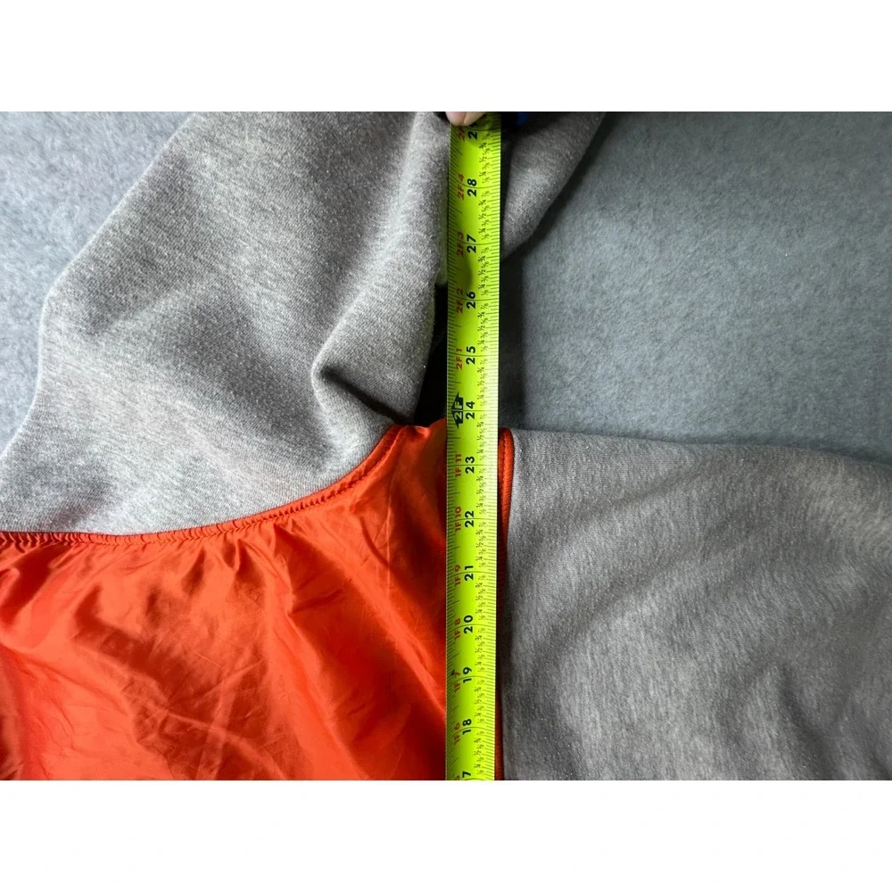 NFL Denver Broncos Full Zip Hoodie Jacket Orange Gray Colorblock Mens XL